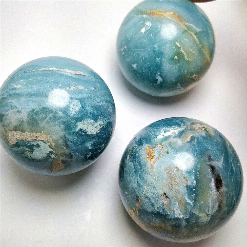 4-5cm Natural Sky Blue Gemstone Ball Calcite Crystal Spheres Wedding Souvenirs