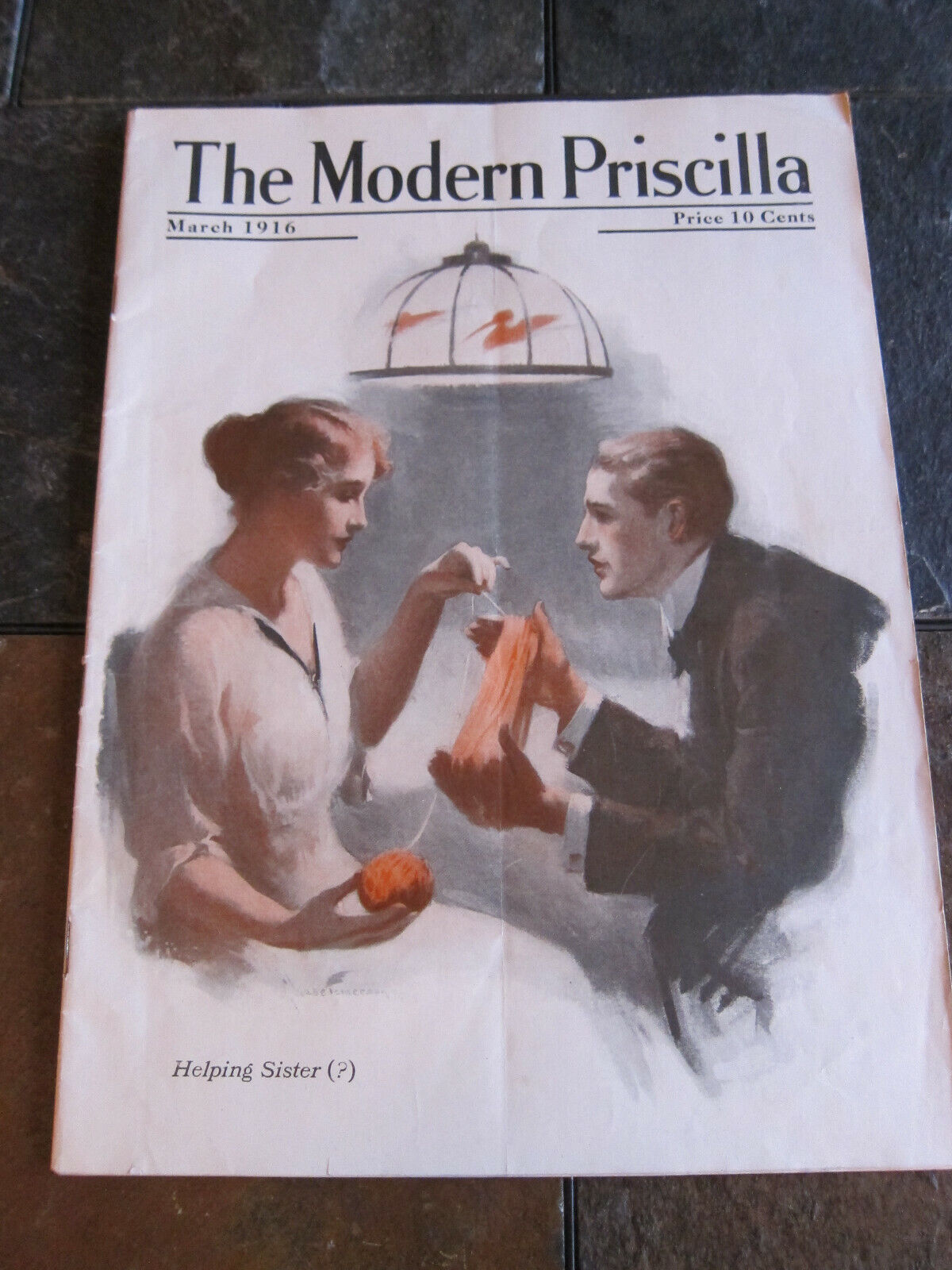  March 1916 Modern Priscilla Magazine Art Deco Cover Needlecraft Fashion 