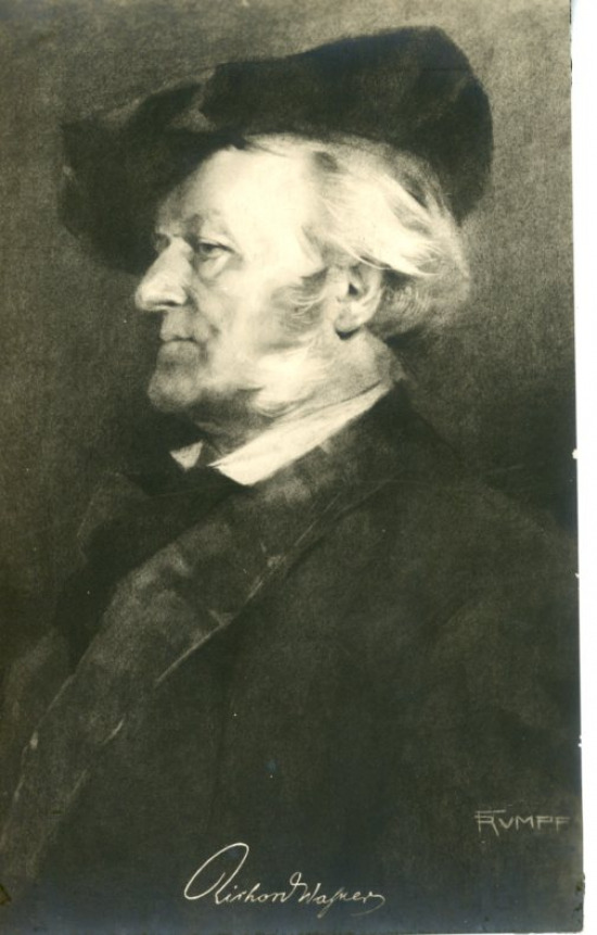 Vintage Richard Wagner Photo Card, Wilhelm Richard Wagner (May 22, 1813, Leipz