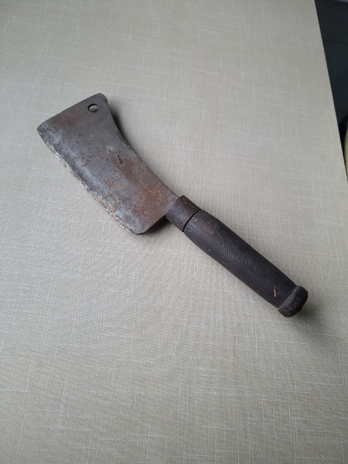 One ANTIQUE MEAT CLEAVER 