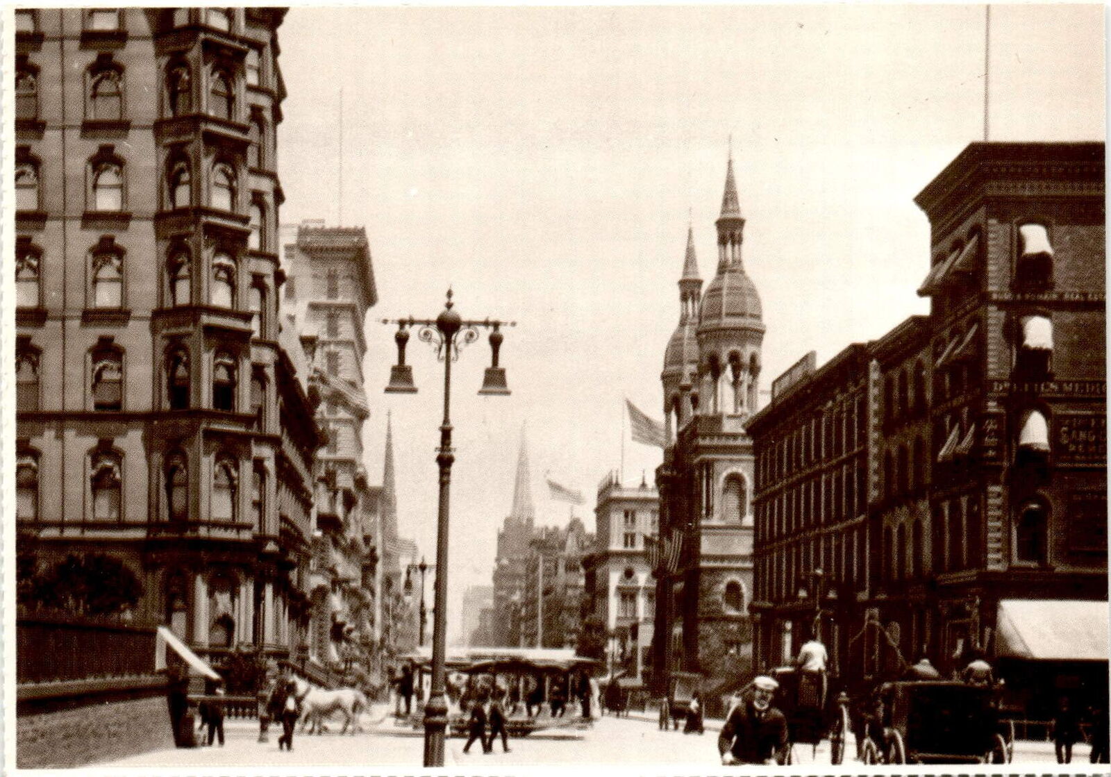 Vintage postcard: 5th Ave. and 42nd St. in 1898