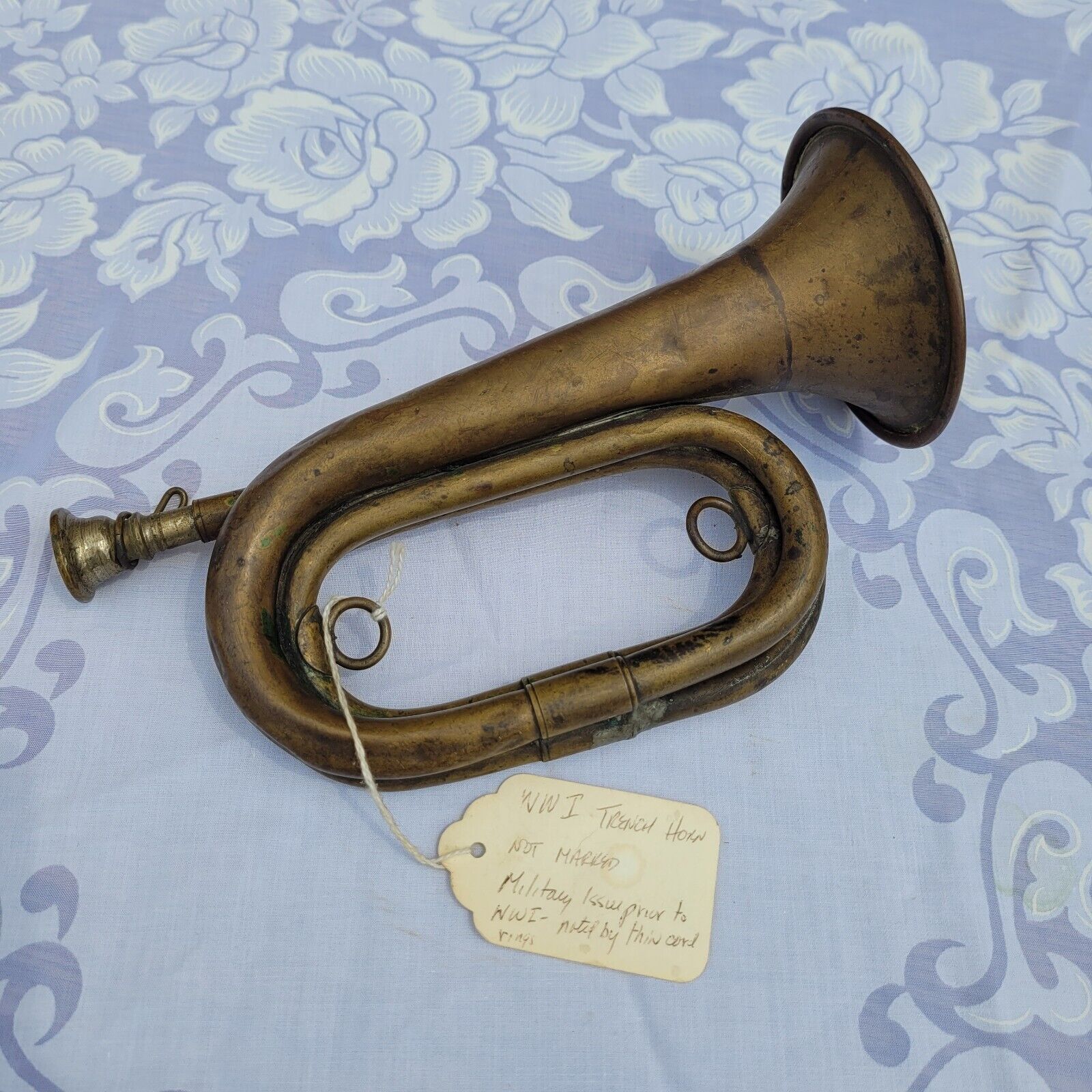 Vintage WWI Military Bugle Trench Horn