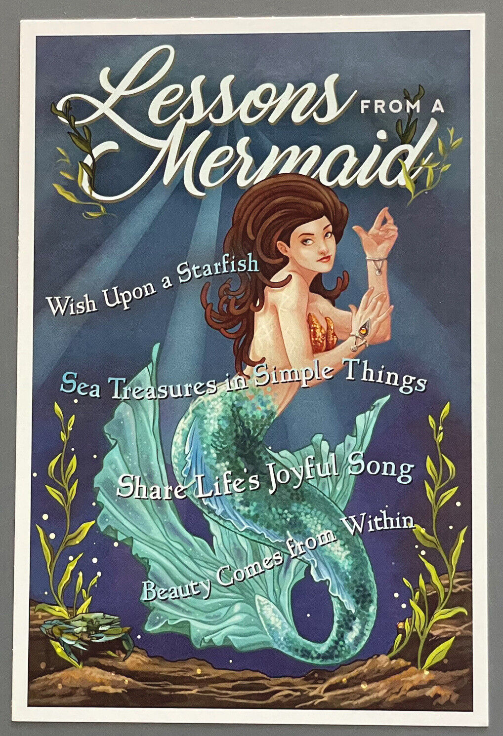 Mermaid - Lessons from a Mermaid - Lantern Press Postcard