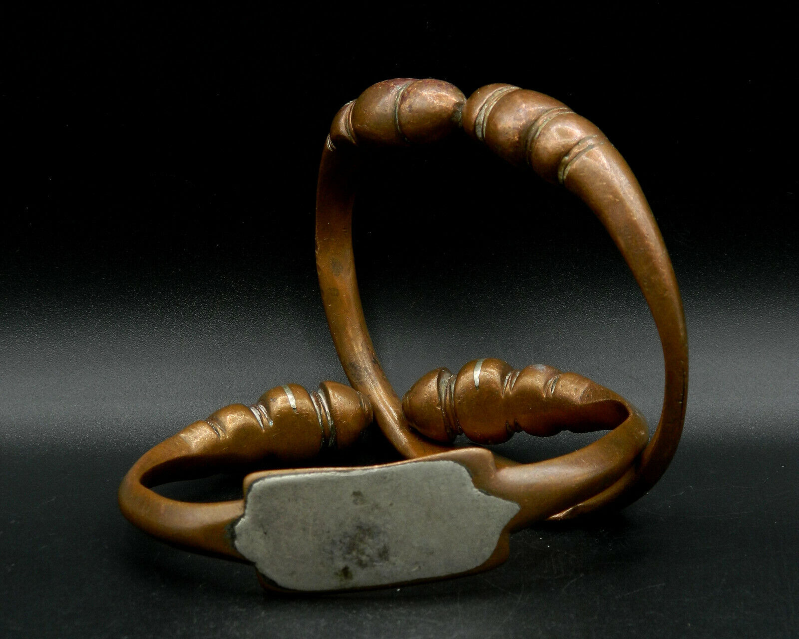 KYRA MINT - ANTIQUE Couple Copper/Silver ANKLETS-11.5cm large-SAHARA-1800s/1900s