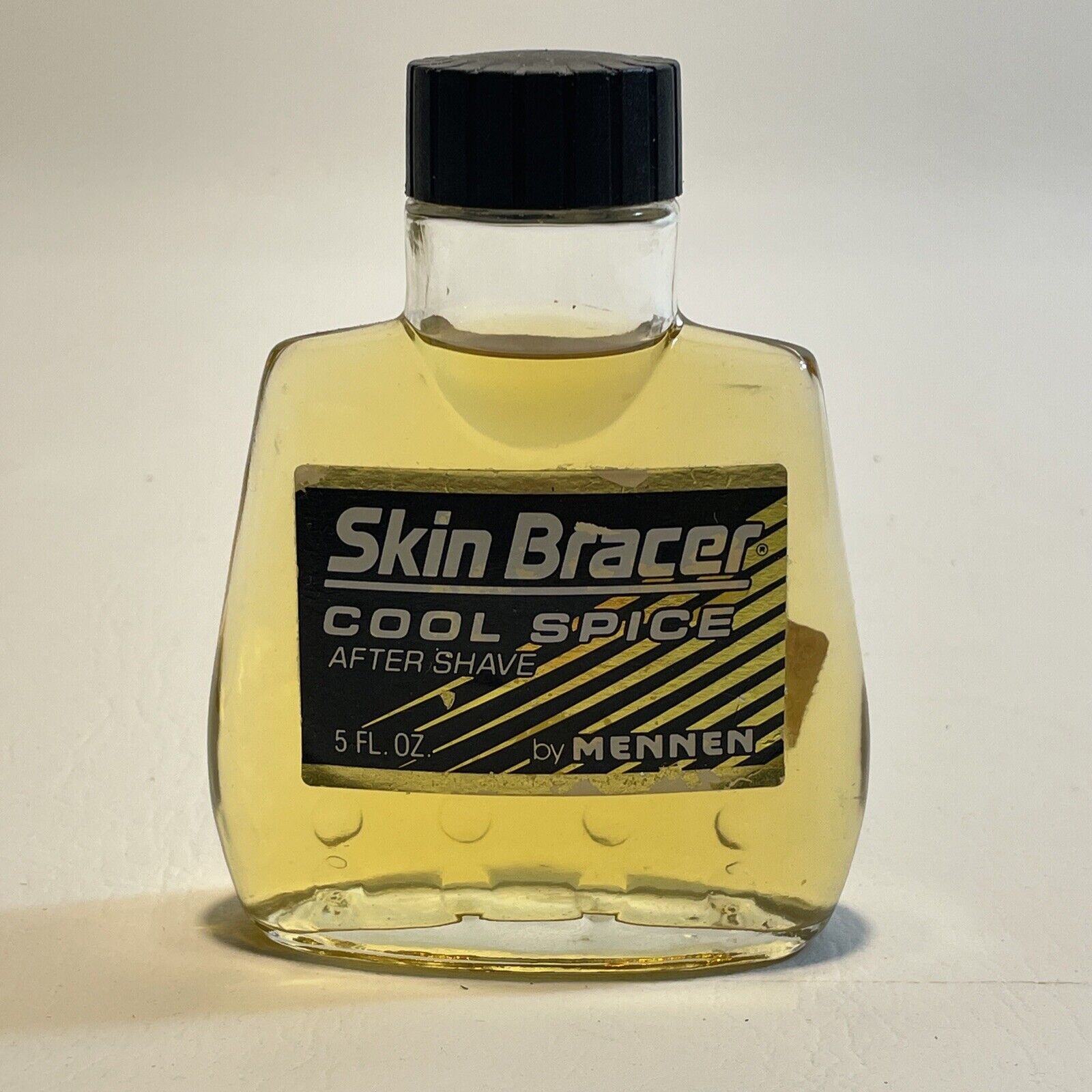 Vtg Skin Bracer Cool Spice Aftershave by Mennen 5 Fl Oz Glass Splash
