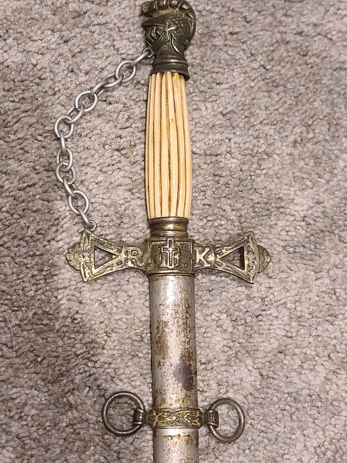 Antique 1800's ROMAN KNIGHTS (Brotherhood of the Rosary Cross) Fraternal Sword