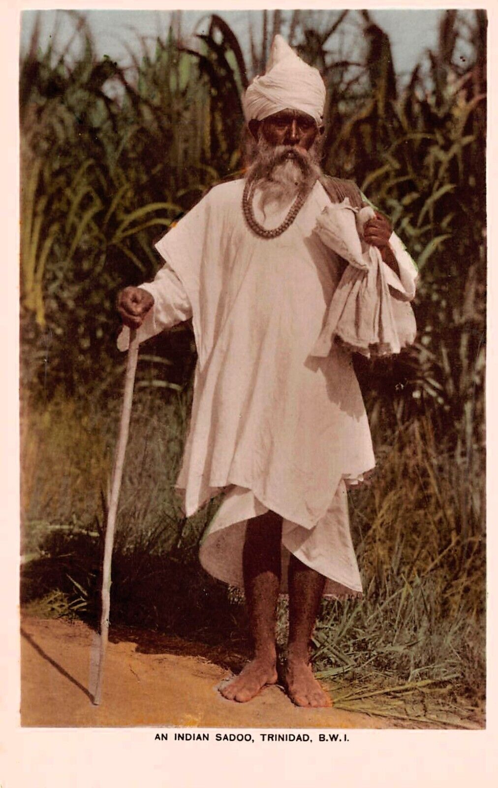 RPPC Trinidad West Indies Sadhu Occultism Shaman Priest Photo Postcard D44