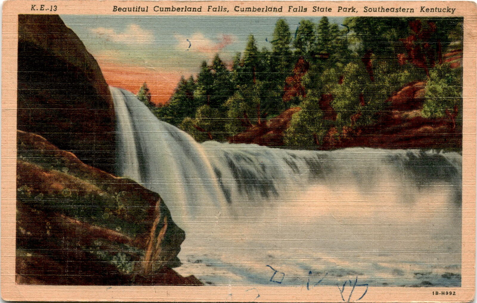 Cumberland Falls State Park Postcard - Stunning Waterfall View