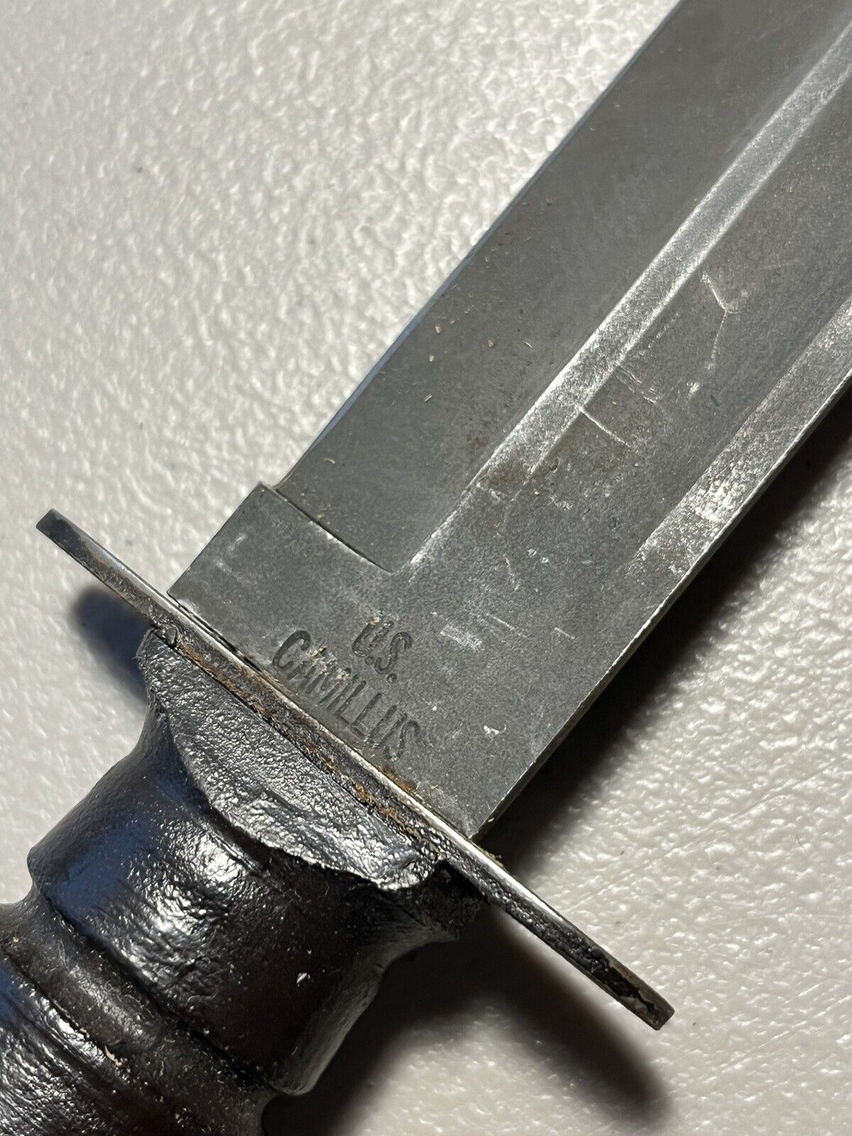 Vintage US Camillus Mark 2 Combat Knife and Sheath     Unusual