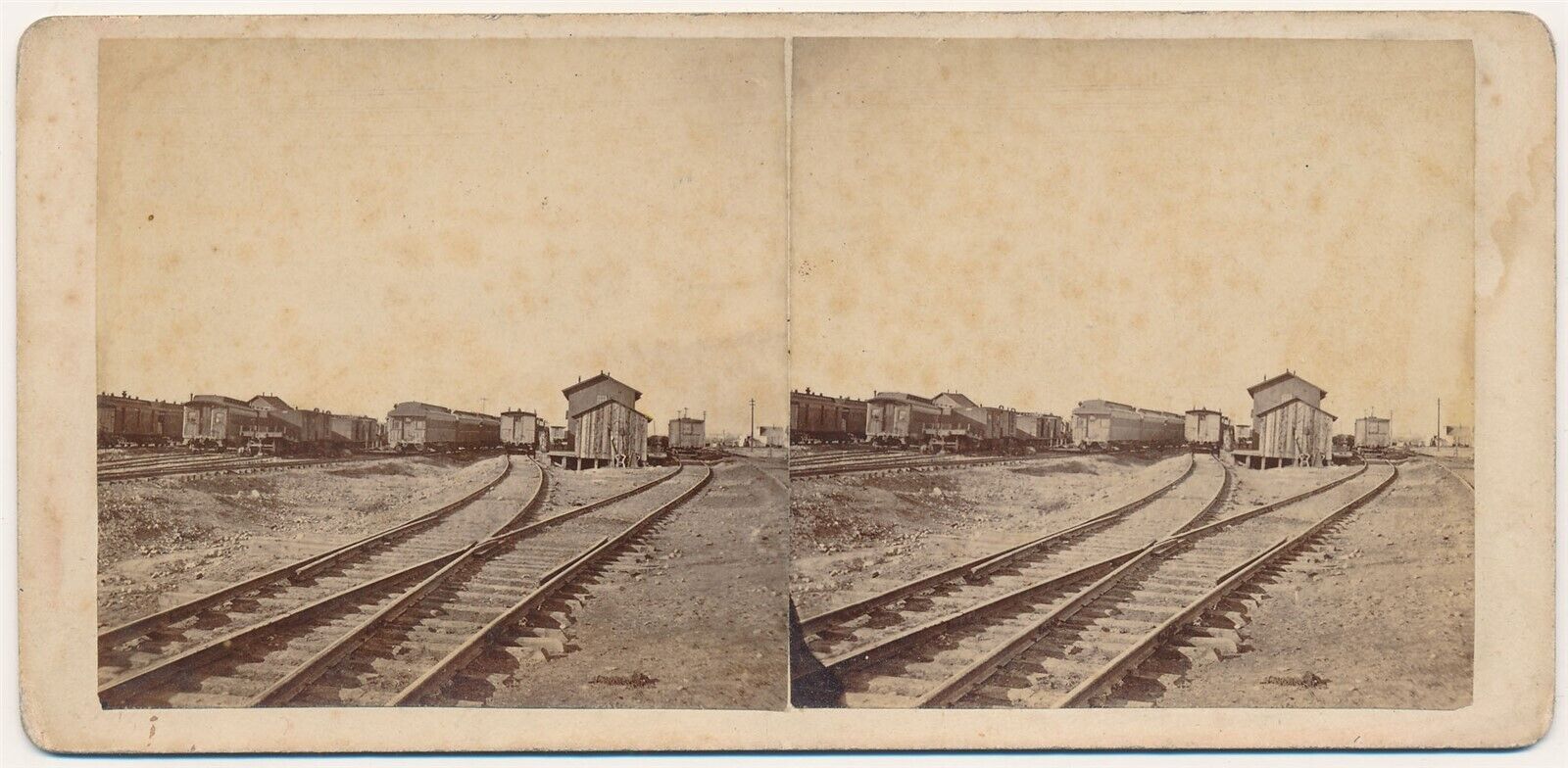 UTAH SV - Railroad Yard & Passenger Cars - 1870s