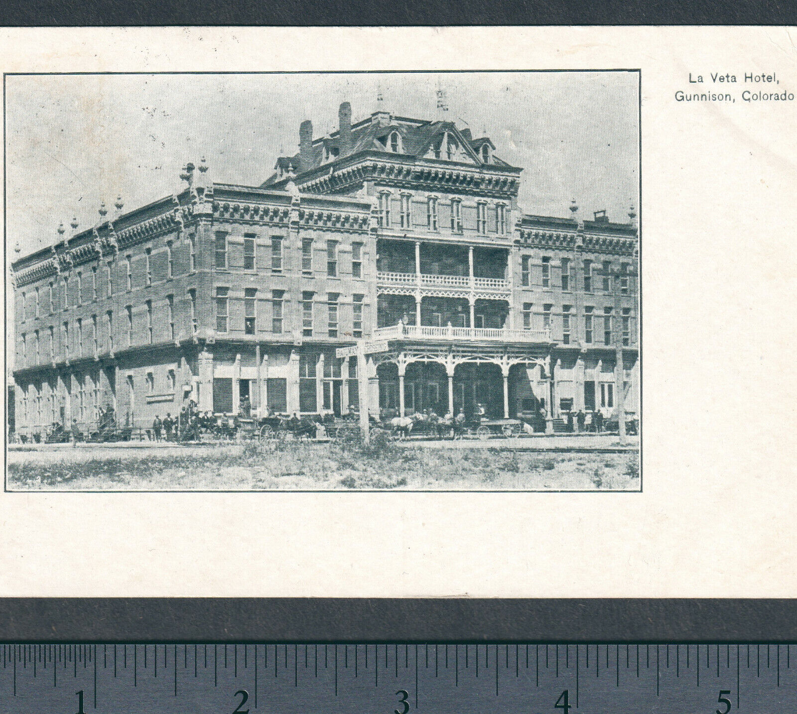 Gunnison 1907 La Veta Hotel Colorado Victorian Wild West Whitepine Colo PostCard