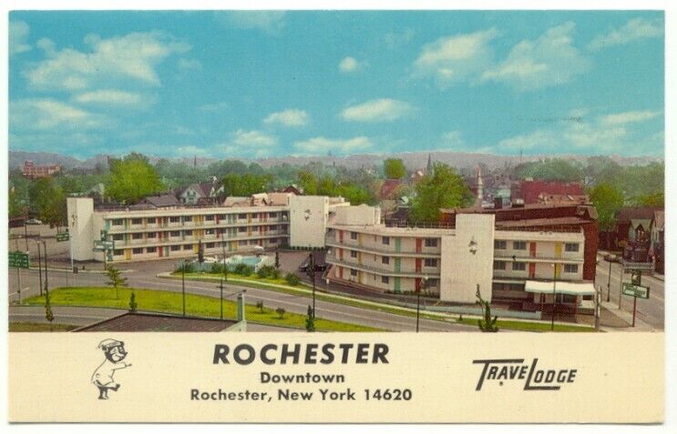 Rochester NY Travelodge Hotel Downtown Postcard - New York