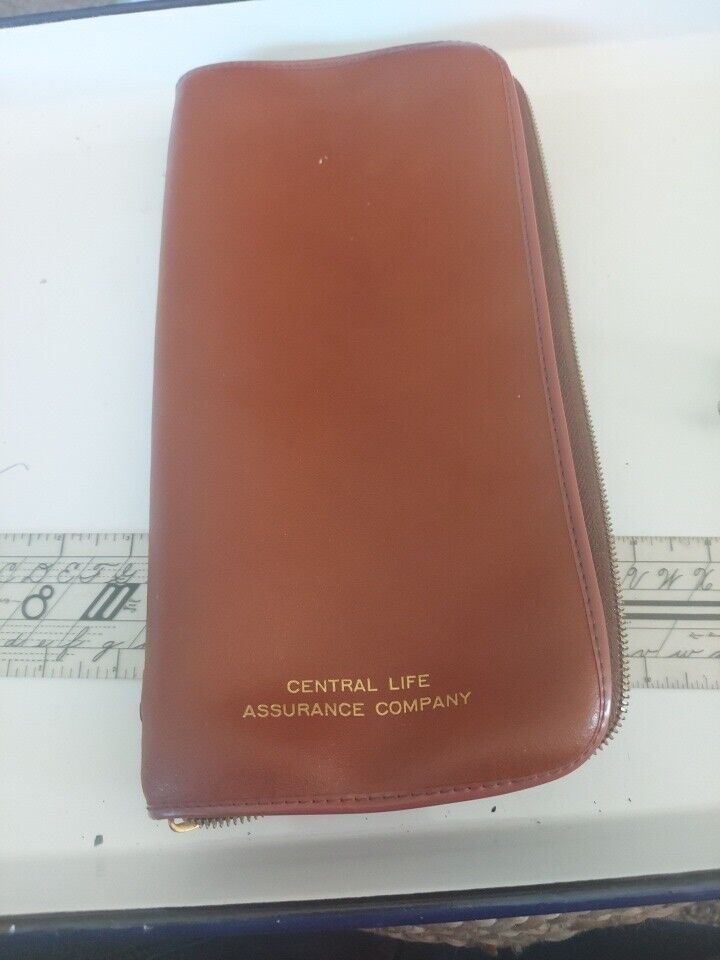 Vtg  Central Life Assurance Company  Advertising Policy Holder Zippered