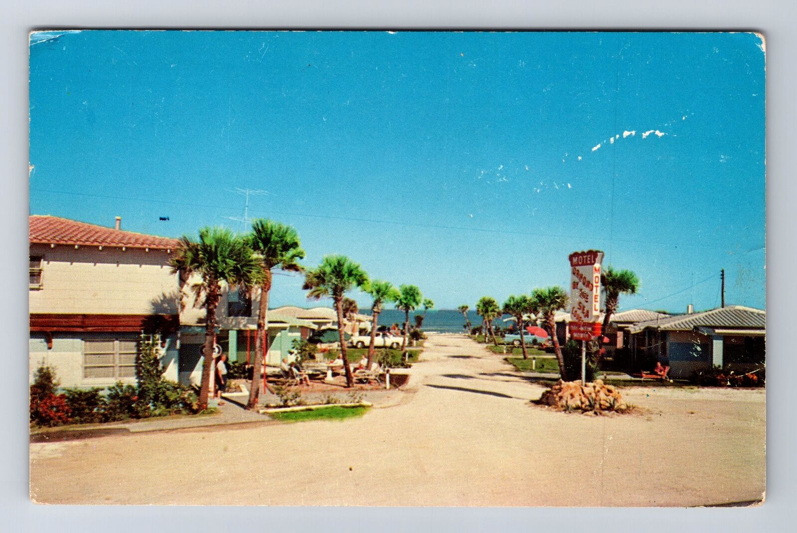 Ormond Beach FL-Florida, Ormond by the Sea Court, Advertising Vintage Postcard