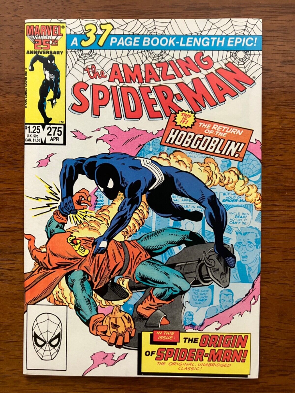A. SPIDER-MAN # 275 Mint- 9.9 White Pages  White Cover  Newstand Color Gloss 