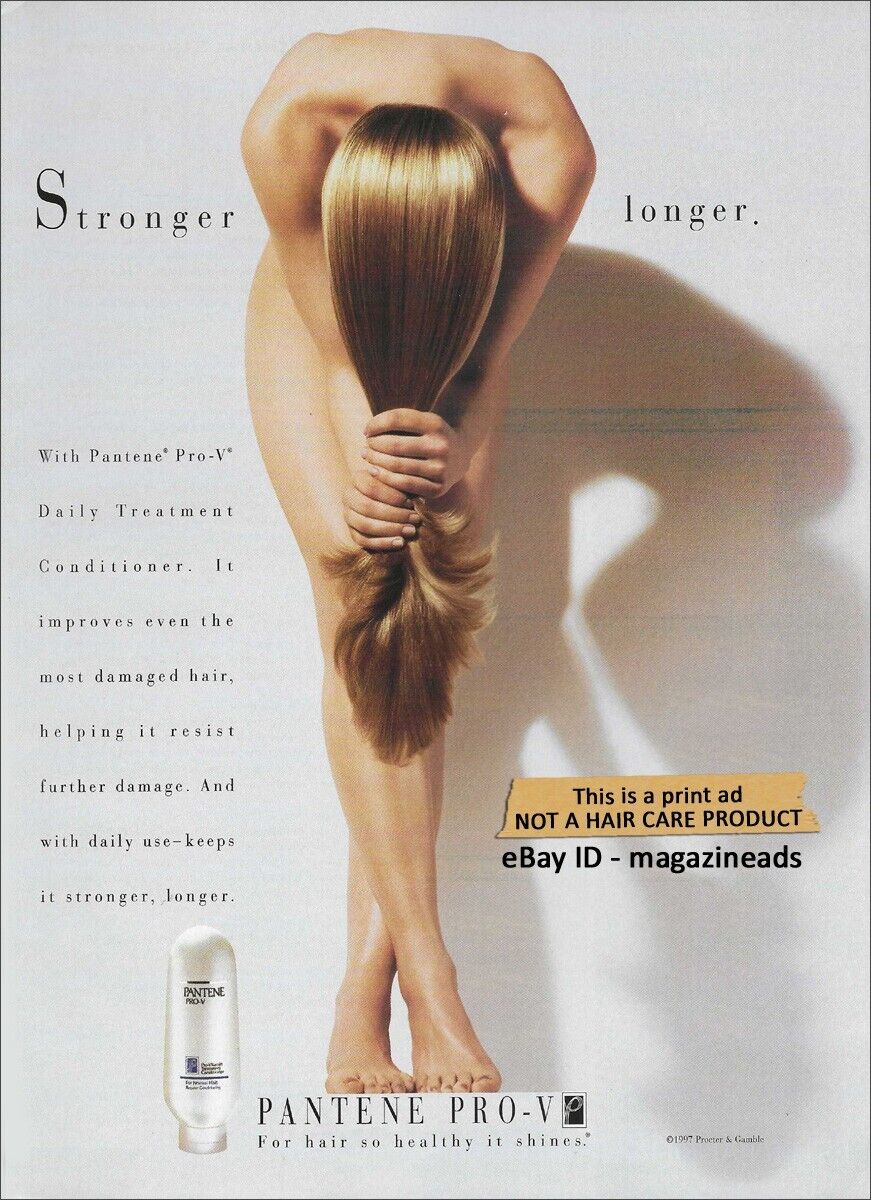 vintage PANTENE Hair Care 1-Page Magazine PRINT AD 1998 woman\'s legs feet thighs