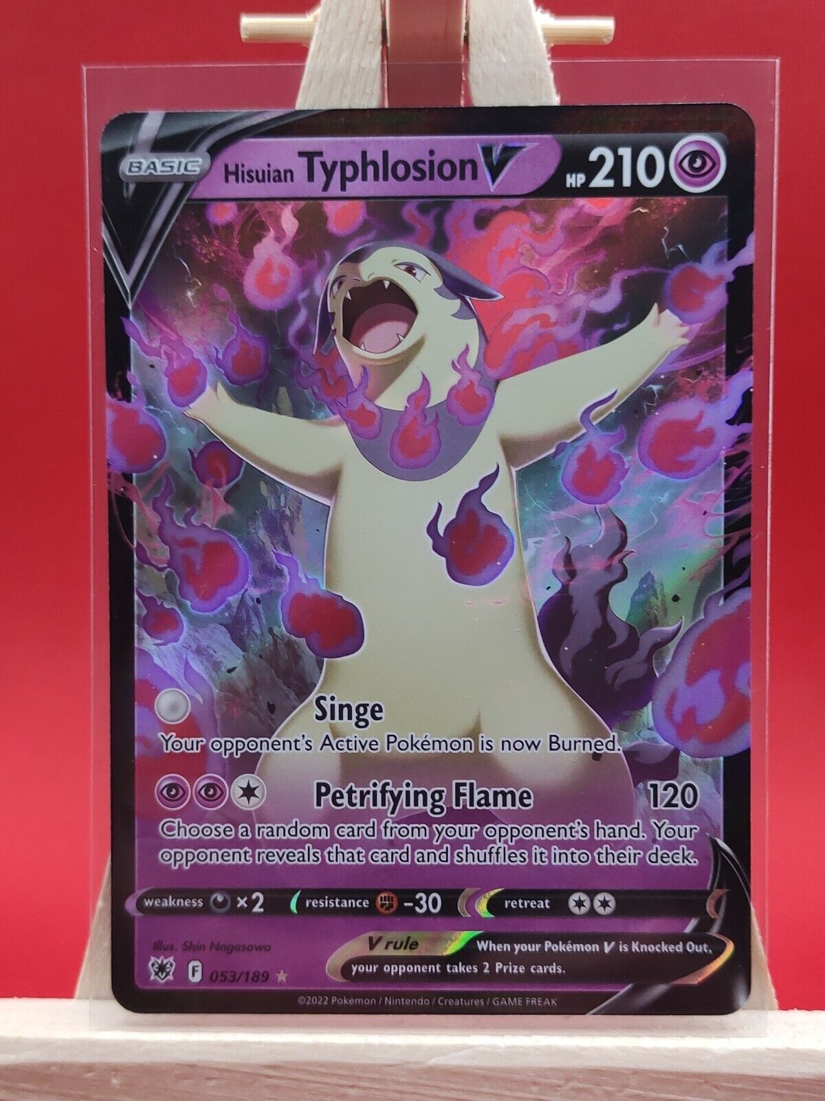 Hisuian Typlosion V 053/189 Astral Radiance Ultra Rare Holo Pokemon Card * New *