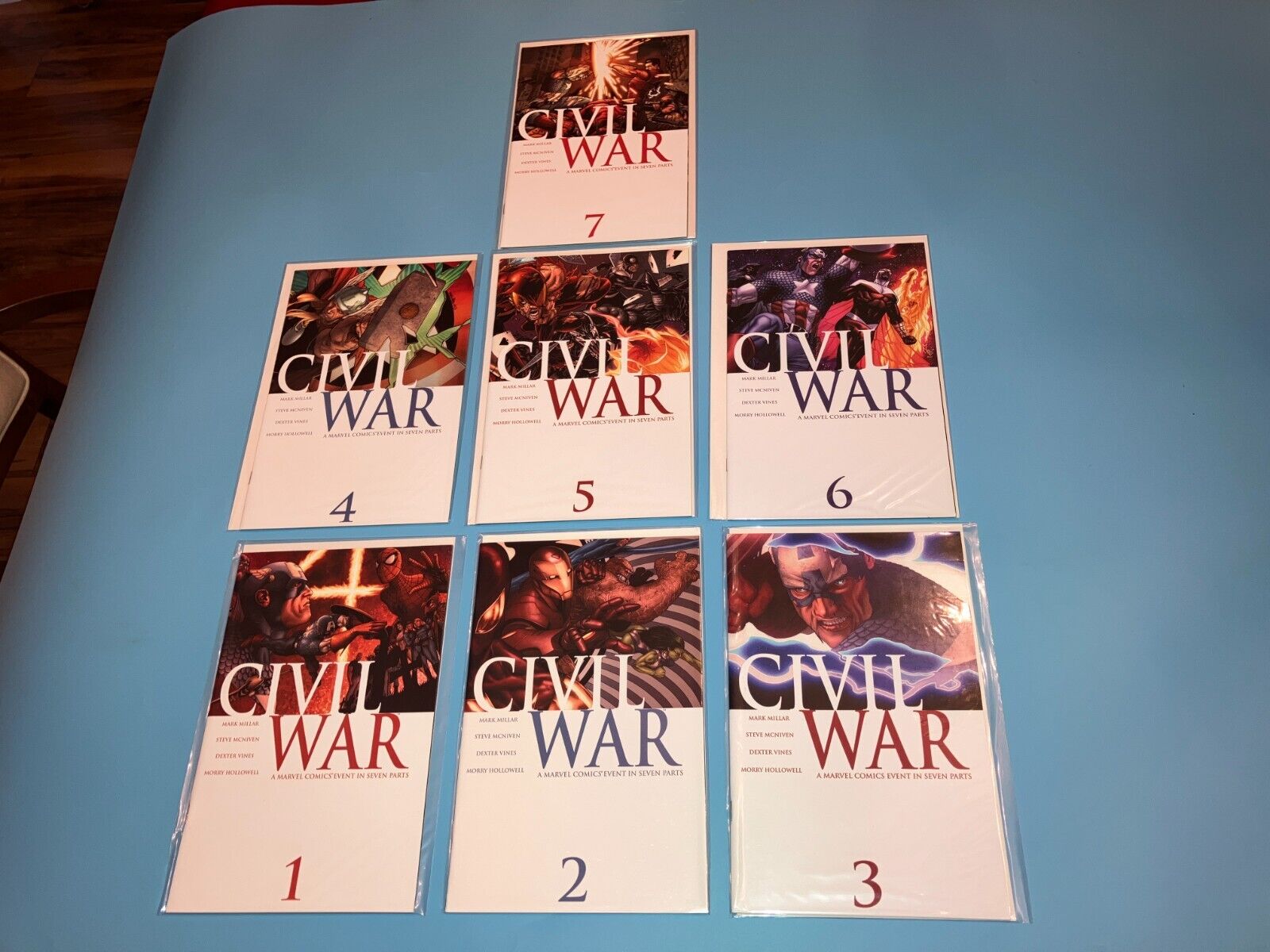 MARVEL CIVIL WAR #1-7 2006 PURCHASED AS AN ADVERTISED NM/NM+ SET