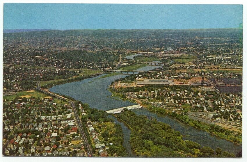 Passaic River Clifton Garfield Paterson East patterson Postcard New Jersey