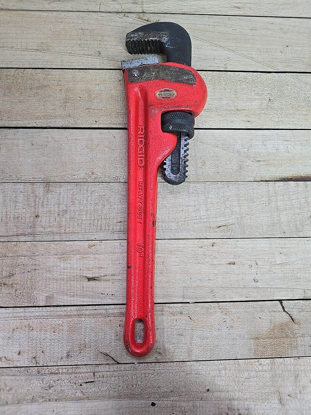 Vintage Ridge Tool Pipe Wrench 10 Inches Elyria OH (*21)