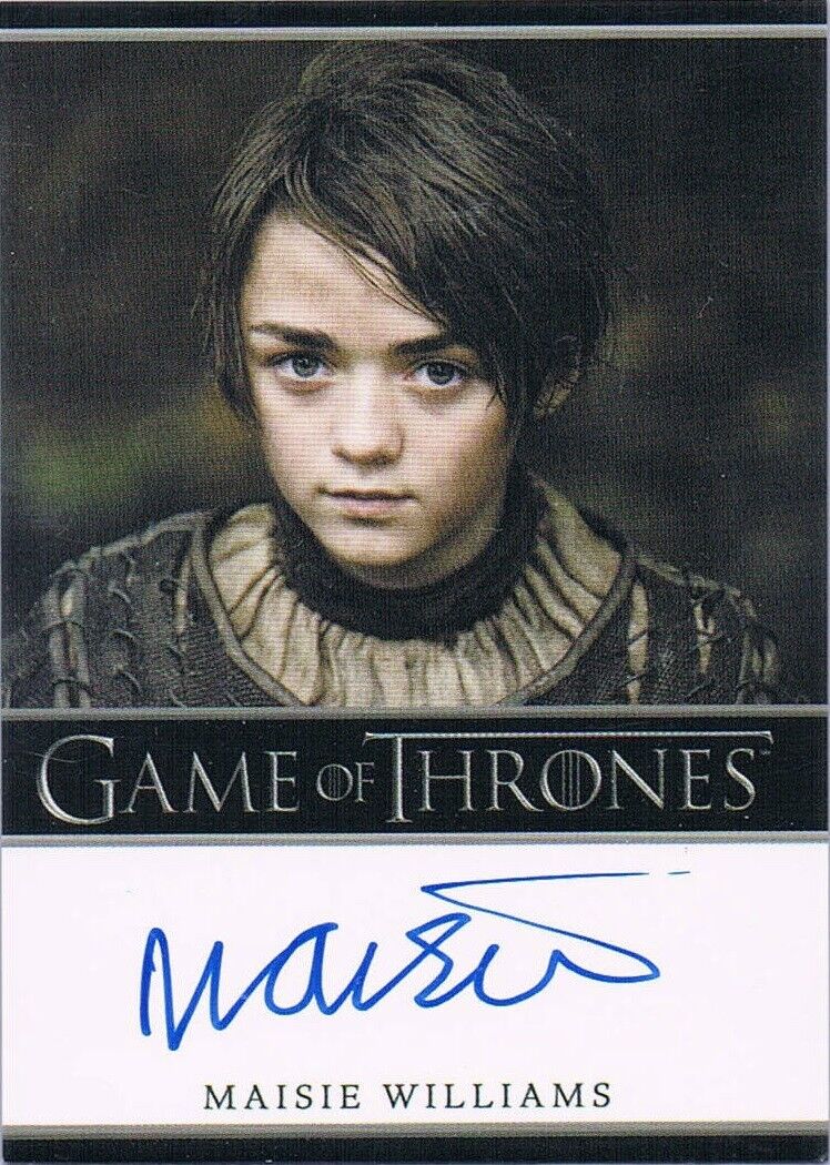 Maisie Williams Autograph Game of Thrones Gold Autograph