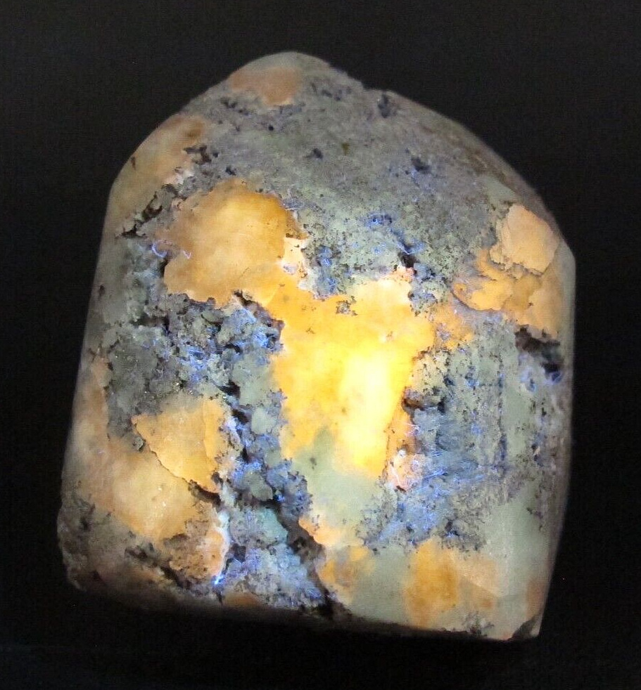 Fluorescent Rare Afghanite Mineral Polished Tumble Healing crystal 138gm