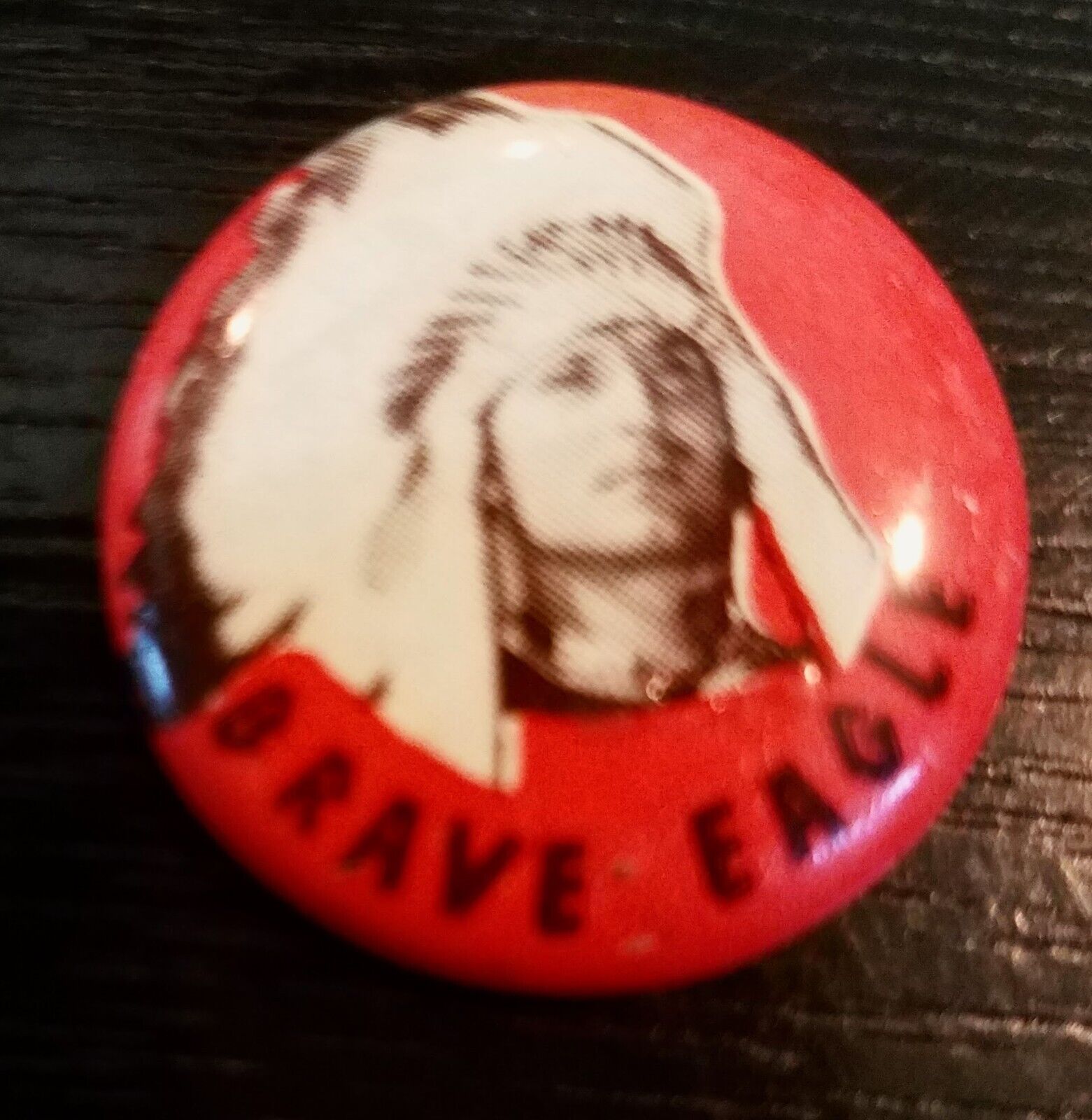 Rare Vintage Brave Eagle Greenduck Co. Pinback Button