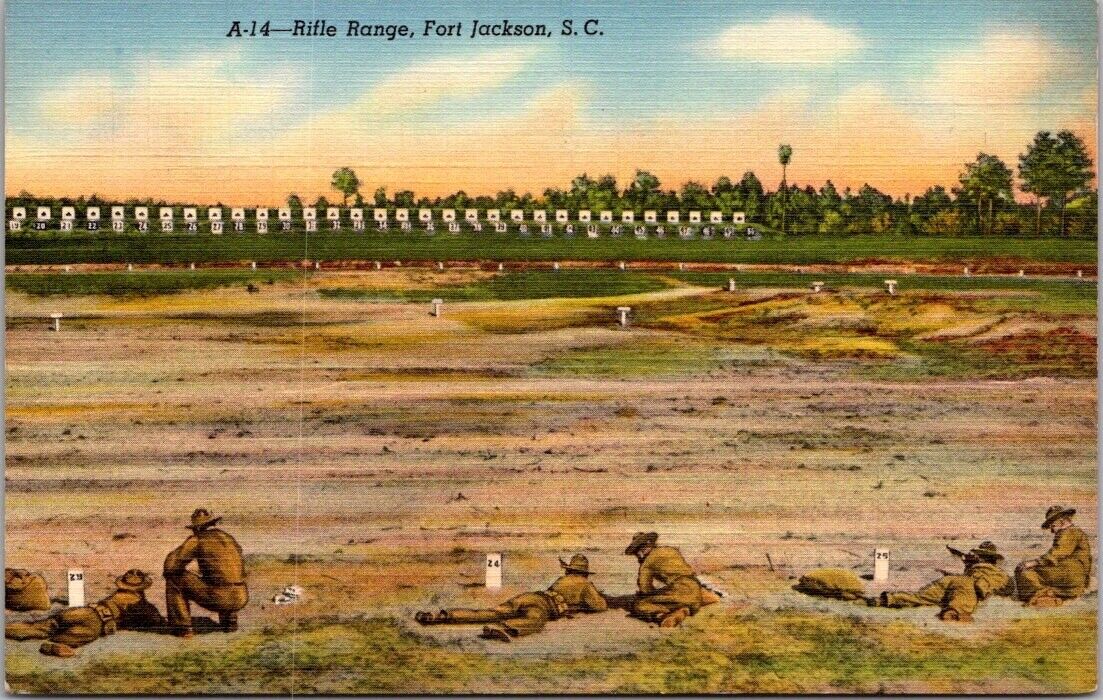 A-14 Rifle Range, Ft Jackson, SC: Postcard PC 104