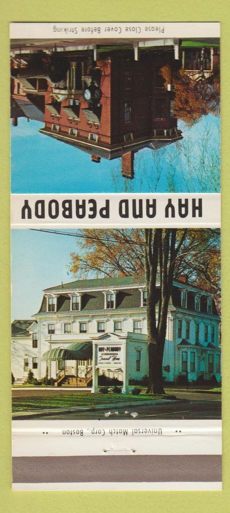 Matchbook Cover - Hay and Peabody Funeral Home Portland ME 30 Strike