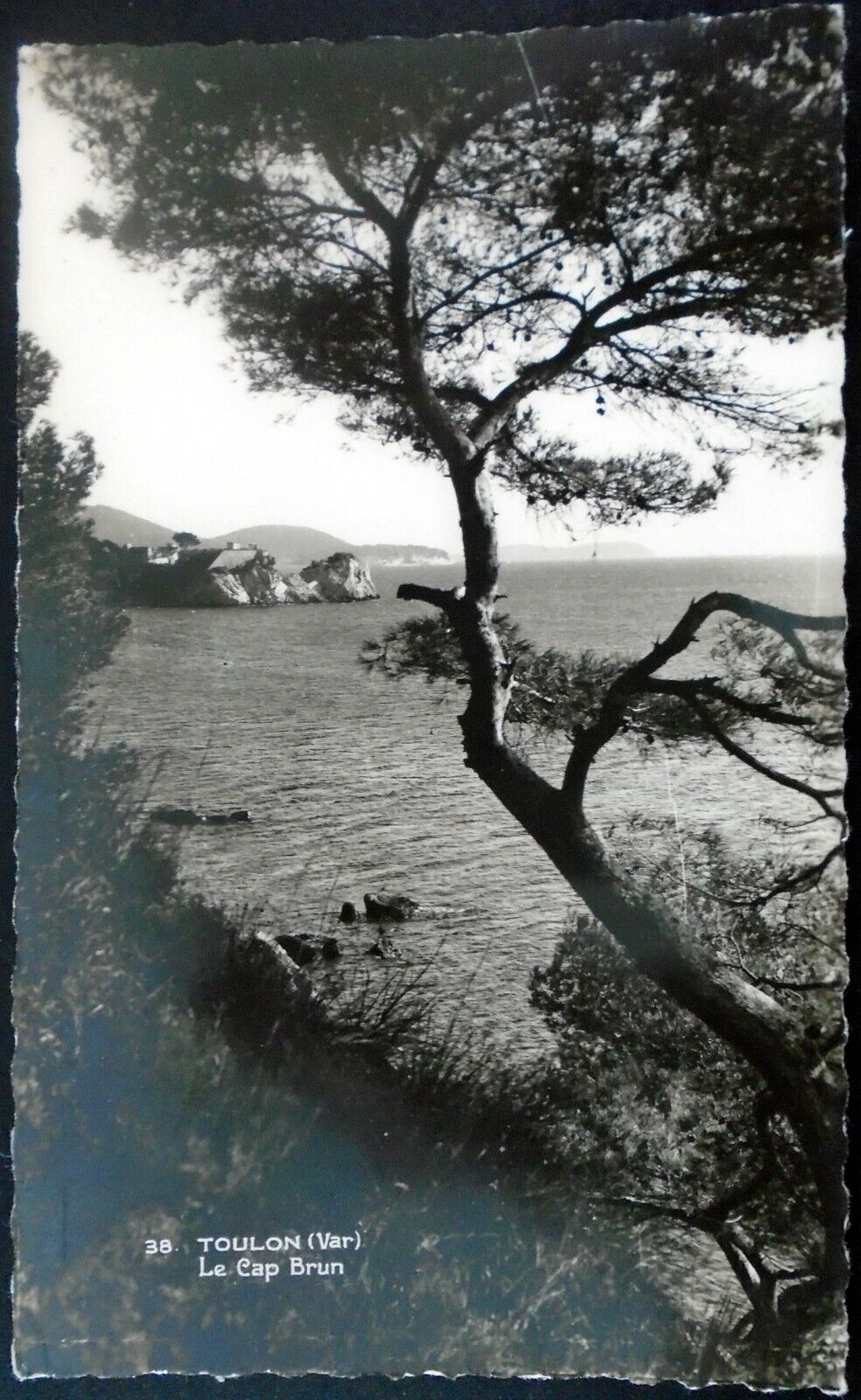 RPPC View of Bay of Toulon, Le Cap Brun, French Riviera, France