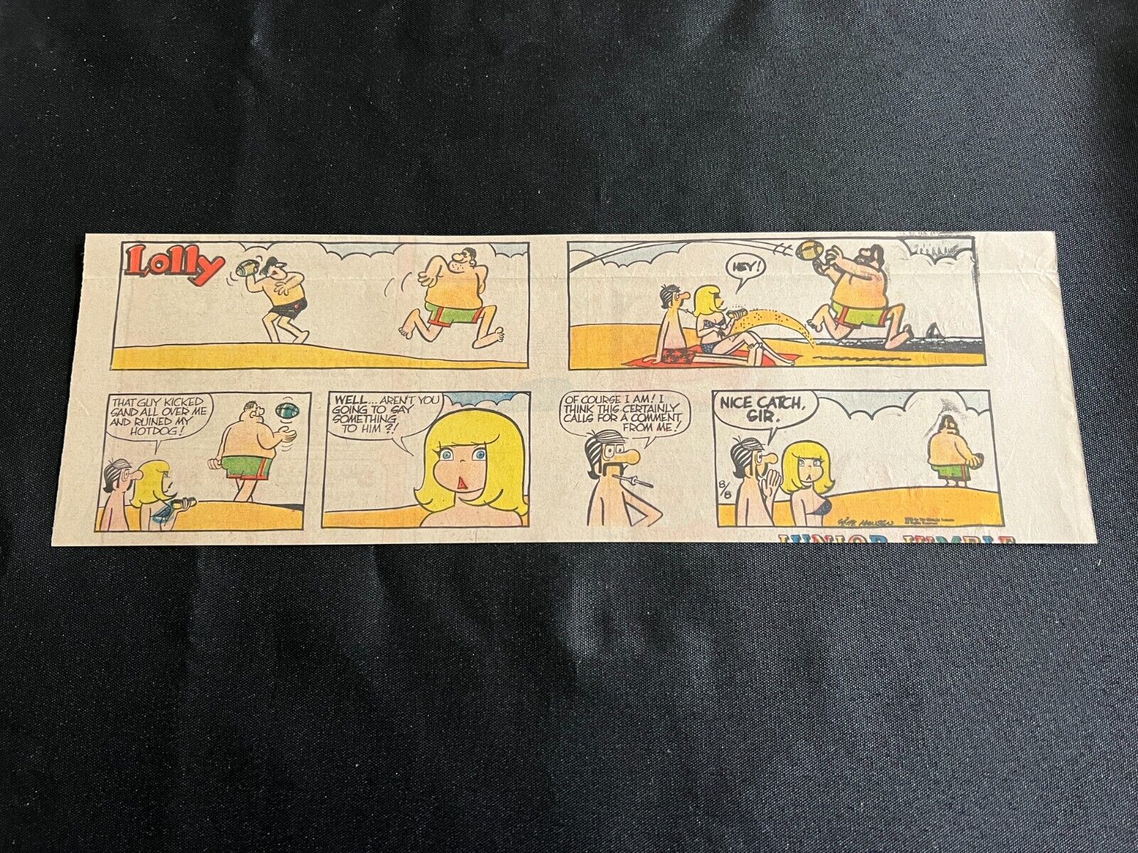 #Q04 LOLLY by Pete Hansen Lot of 2 Sunday Quarter Page Comic Strips 1976