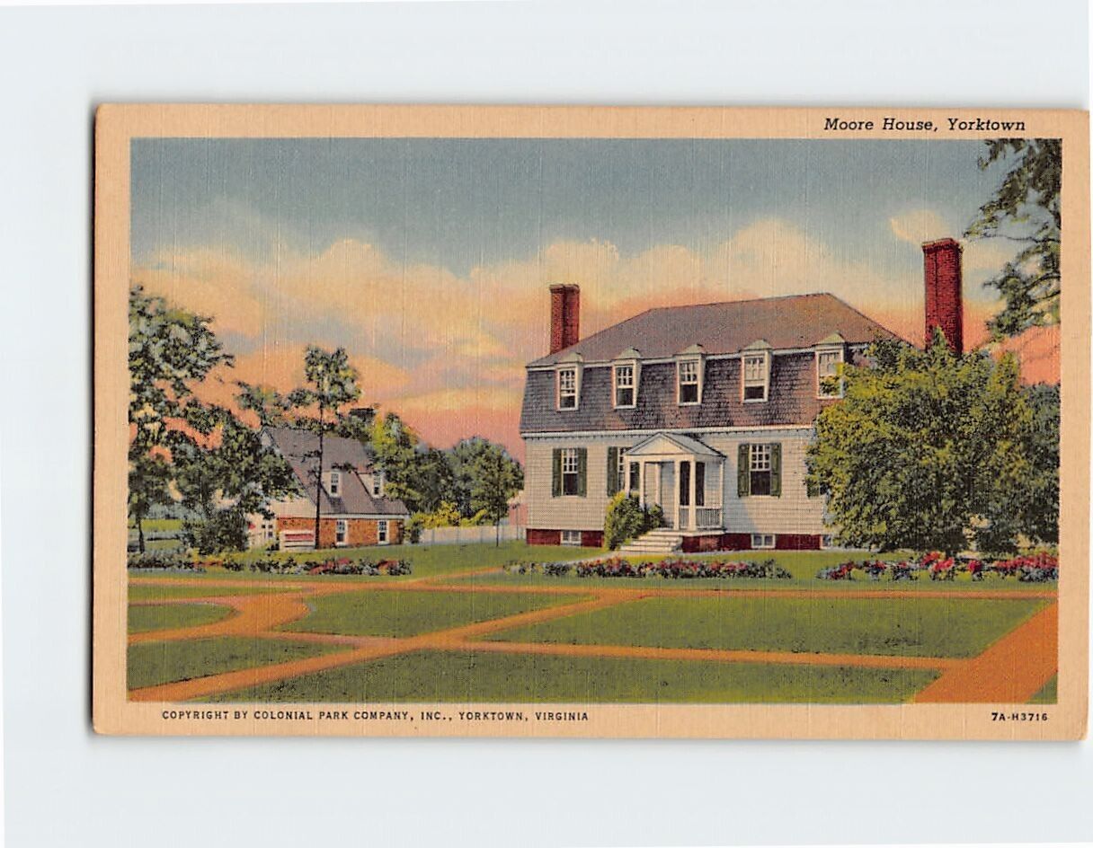 Postcard Moore House Yorktown Virginia USA