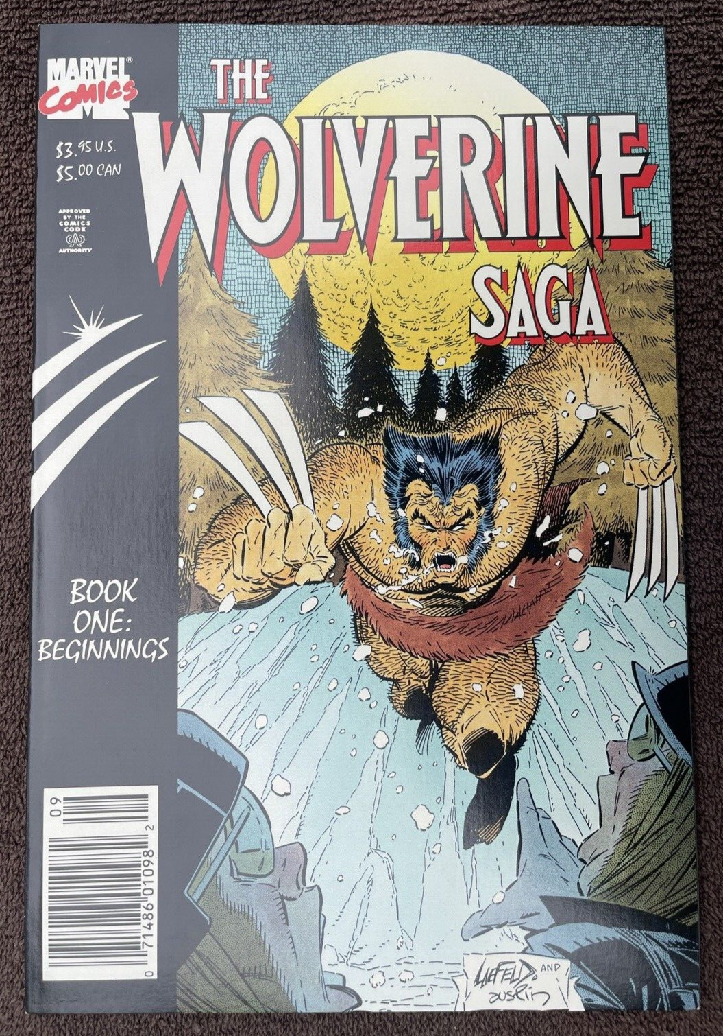 The Wolverine Saga #1 TPB (Marvel, 1989) Cover by Liefeld & Austin