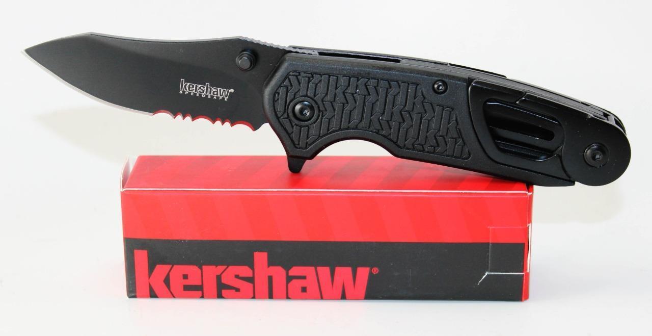 Kershaw Funxion Black EMT Rescue Folder Knife Combo Edge Assisted Opening 8100
