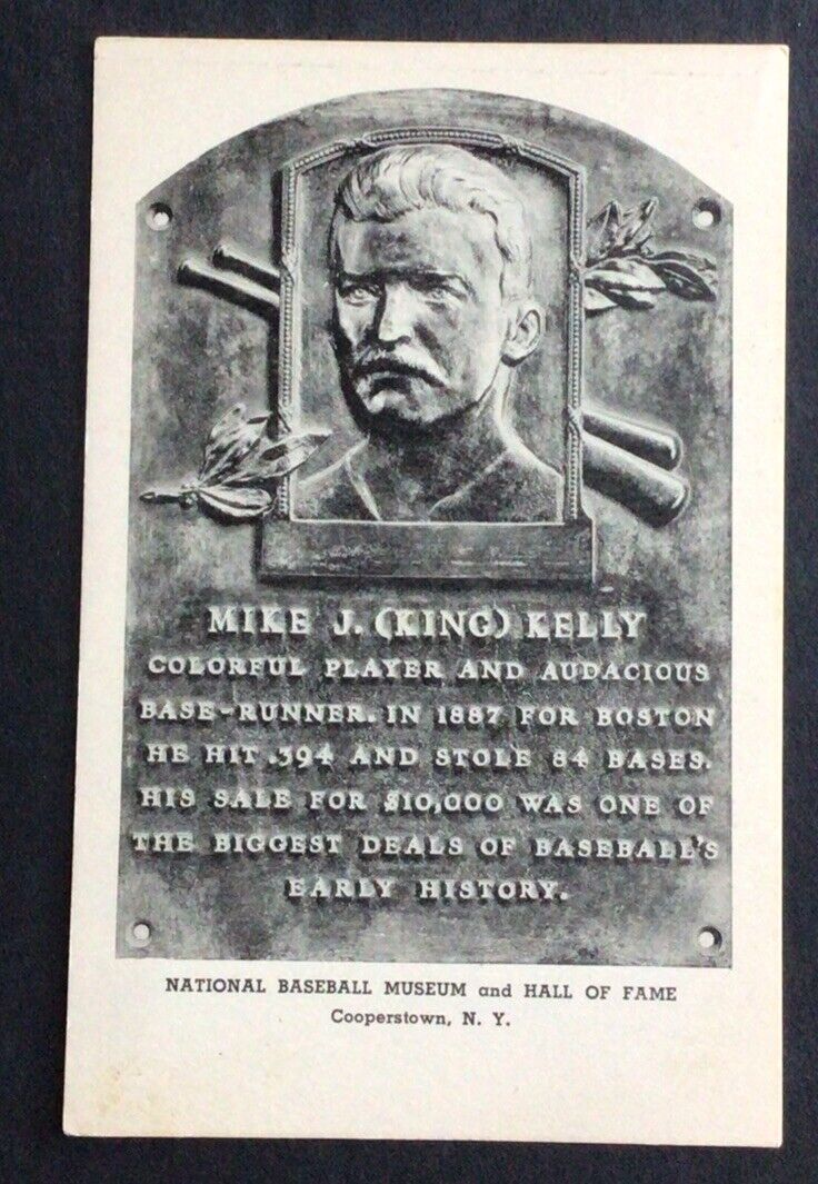 Mike (king) Kelly National Baseball Museum And Hall Of Fame Cooperstown Postcard