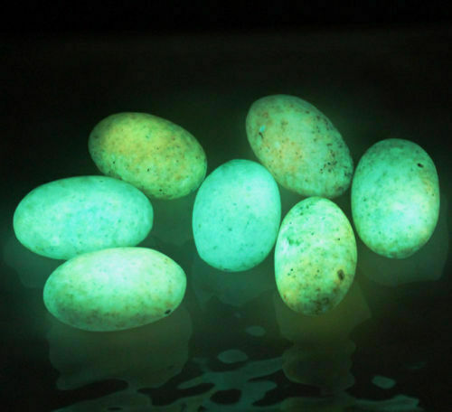 20pcs Glow In The Dark Tibetan Wealth God Ancient Luminous Egg Old Dzi Bead