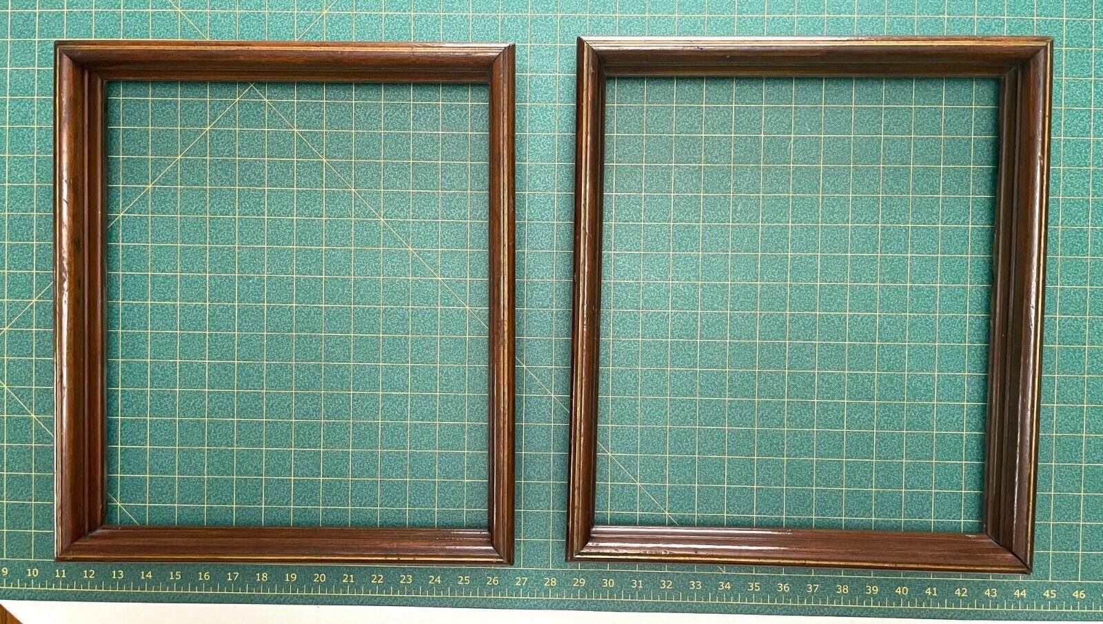 Picture Frames Matched Pair Antique Victorian 19th Century Wood 15x17