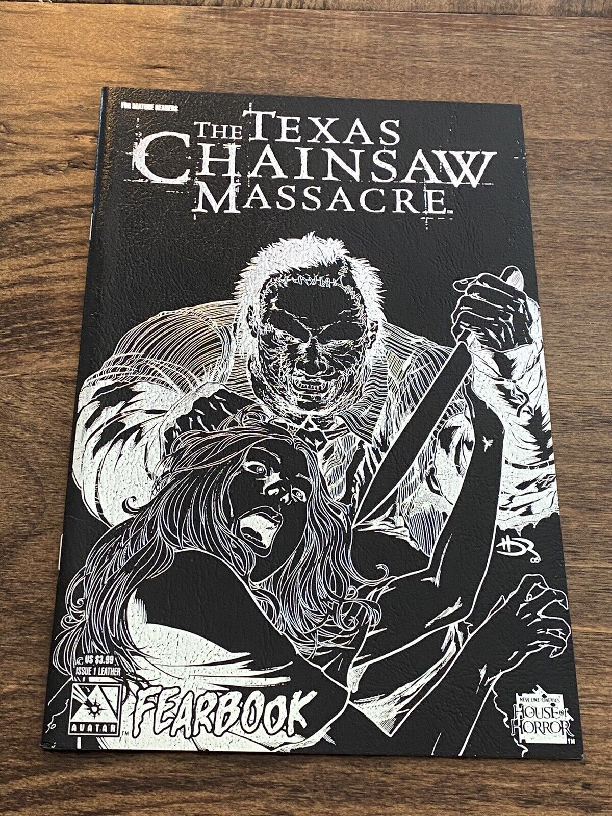 The Texas Chainsaw Massacre Fearbook #1 NM Leather Cover Avatar Comics MORE