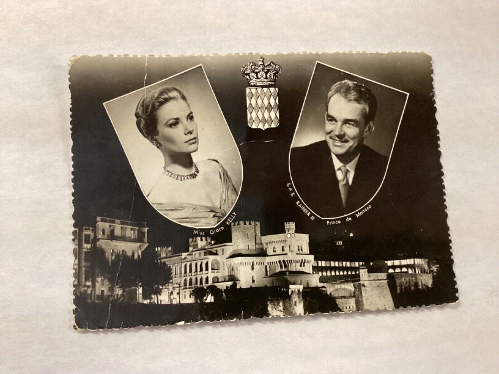 Grace Kelly Prince Rainer 19 April 1956 Post Card