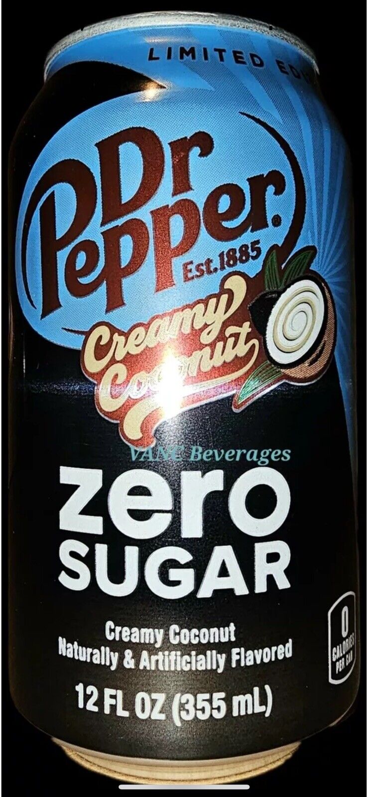 Dr. Pepper Limited Edition Zero Sugar Creamy Coconut New Unopened 1 12 Oz Can