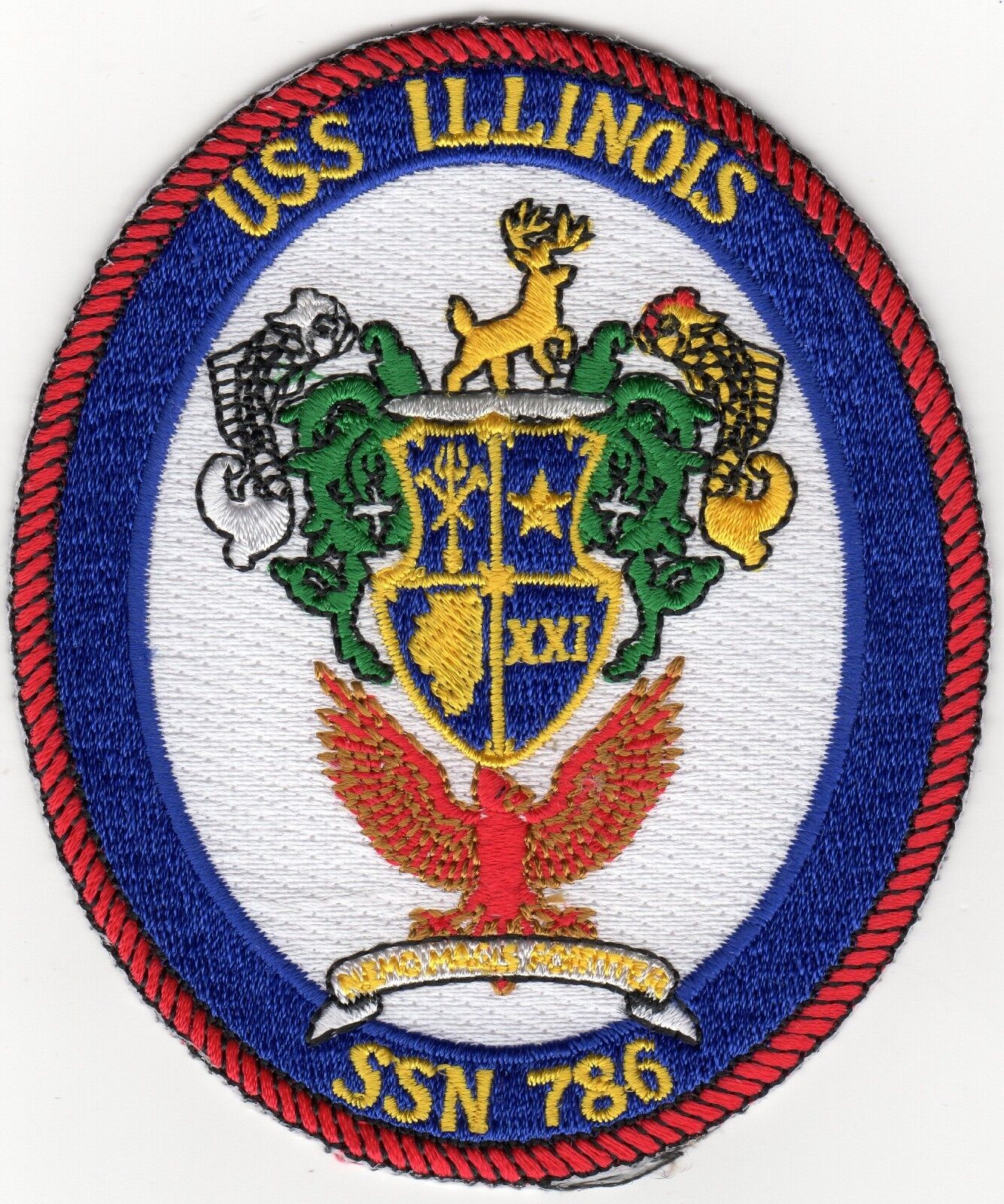 USS Illinois SSN 786 (smaller size) - BC Patch - USN Submarine - Cat No. C7254 