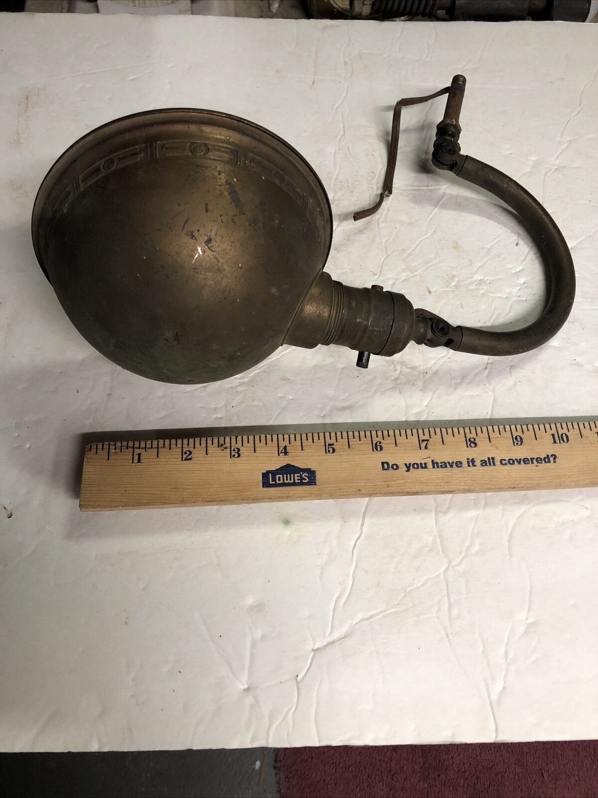 Antique Vintage  INDUSTRIAL LAMP Bryant Switch - Brass Dome Shade—Untested