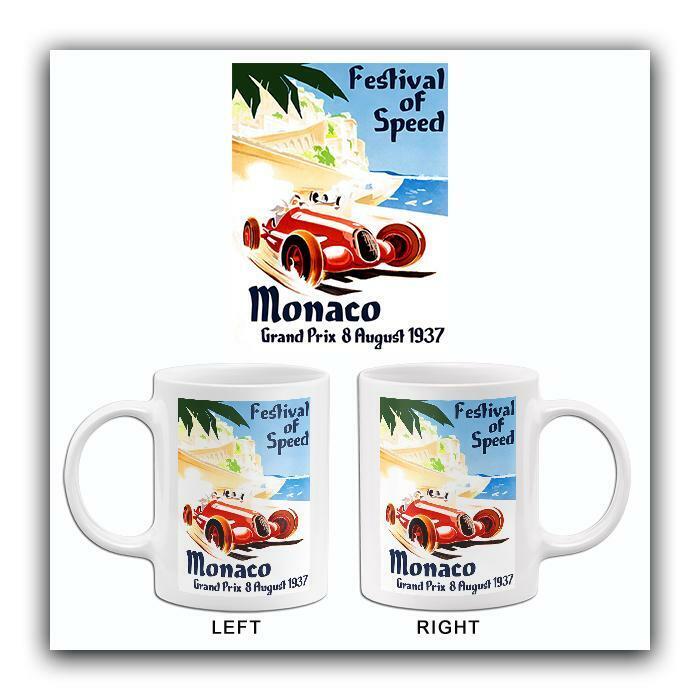 1937 Monaco Grand Prix Race - Promotional Advertising Mug