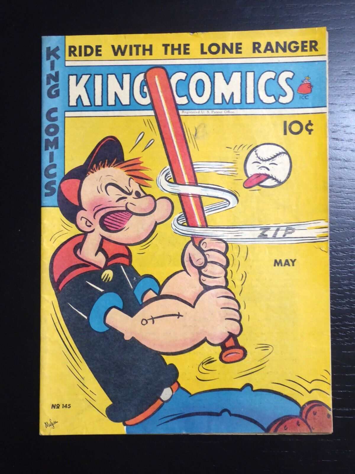 King Comics May 1948, VG/G 3.0 Popeye, Lone Ranger, Flash Gordon, Baseball