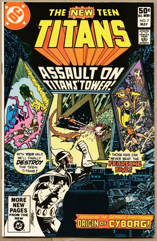 New Teen Titans #7-1981 vf- 7.5 Doctor Light / George Perez Make BO