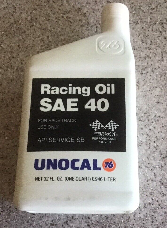 VINTAGE UNOCAL/NASCAR SAE 40 RACING OIL, NOS (1QT)