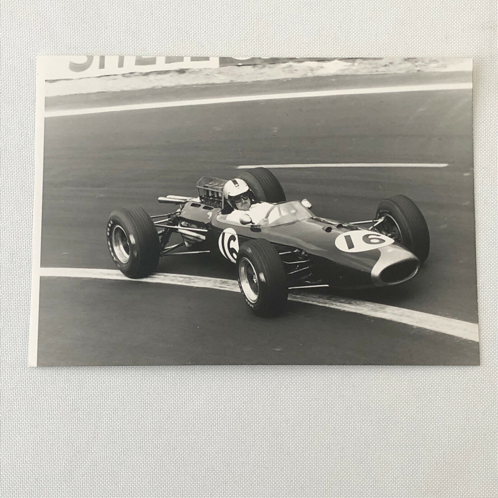 Vintage Racing Photo Photograph Denny Hulme French Grand Prix 1965 Goodyear 