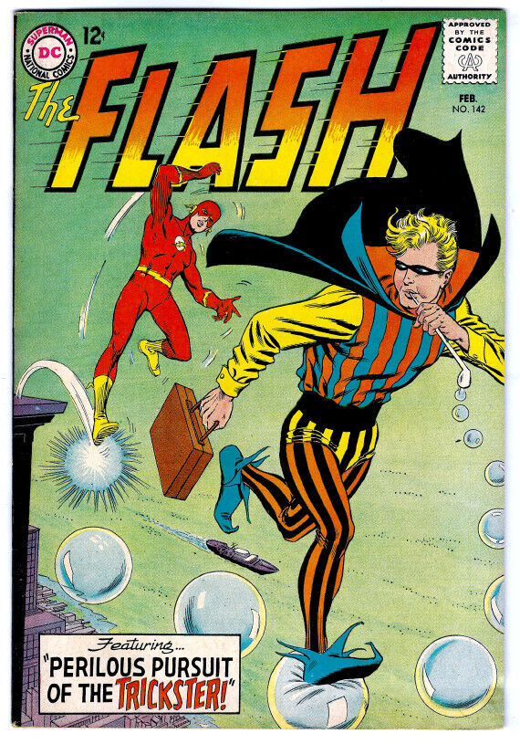 THE FLASH #142 in VF condition a 1964 silver age DC comic with THE TRICKSTER