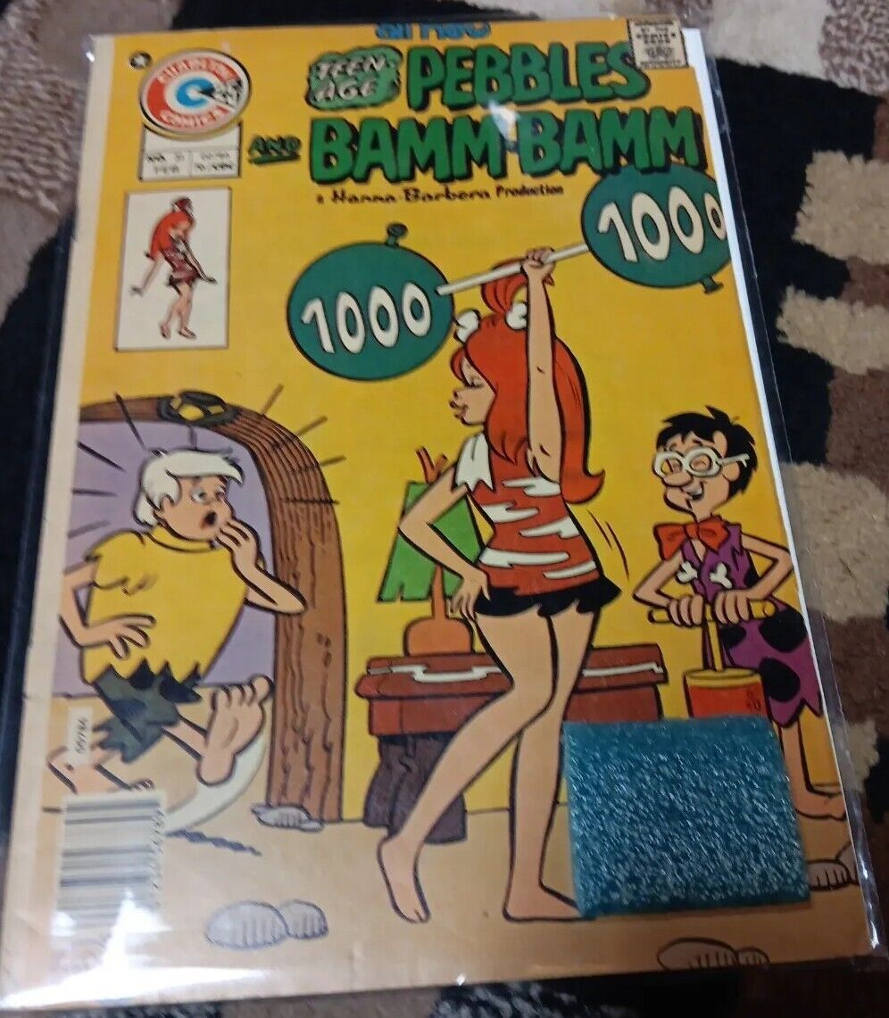 Vintage Hanna Barbera TEEN-AGE PEBBLES AND BAMM Flintstones #31 Comic Book 1976.