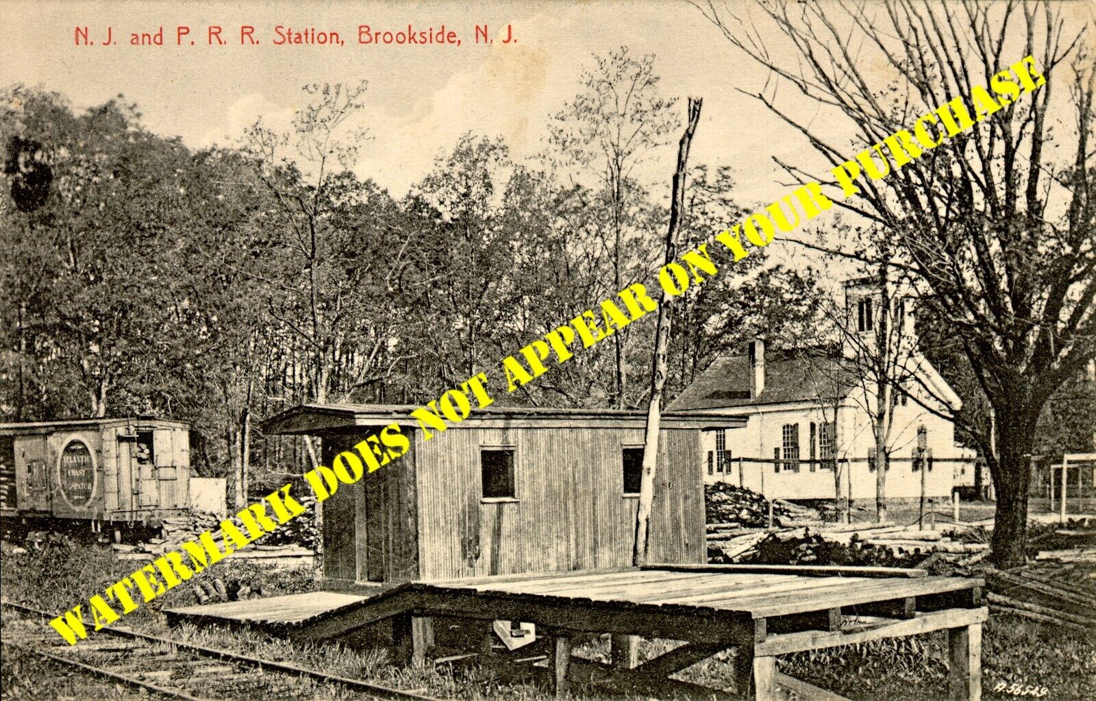 Rockaway Valley Railroad Brookside NJ station REPRODUCTION from postcard